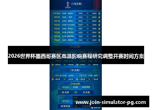 2026世界杯墨西哥赛区高温影响赛程研究调整开赛时间方案